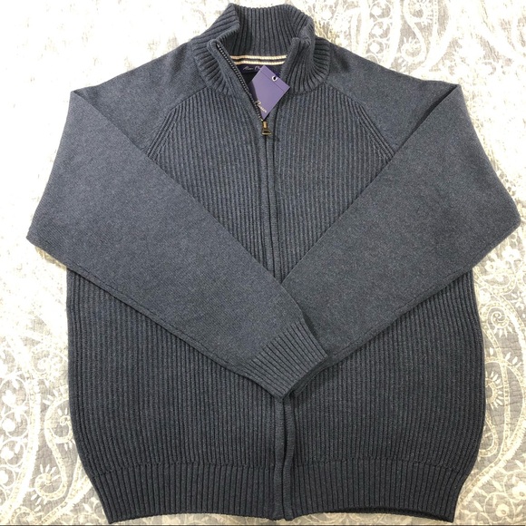 Men’s Alan Flusser Full Zip Long Sleeve Sweater XL - Picture 2 of 8